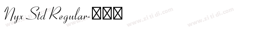 Nyx Std Regular字体转换